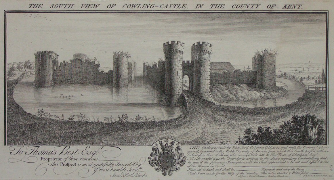 Print - The South View of Cowling-Castle in the County of Kent - Buck